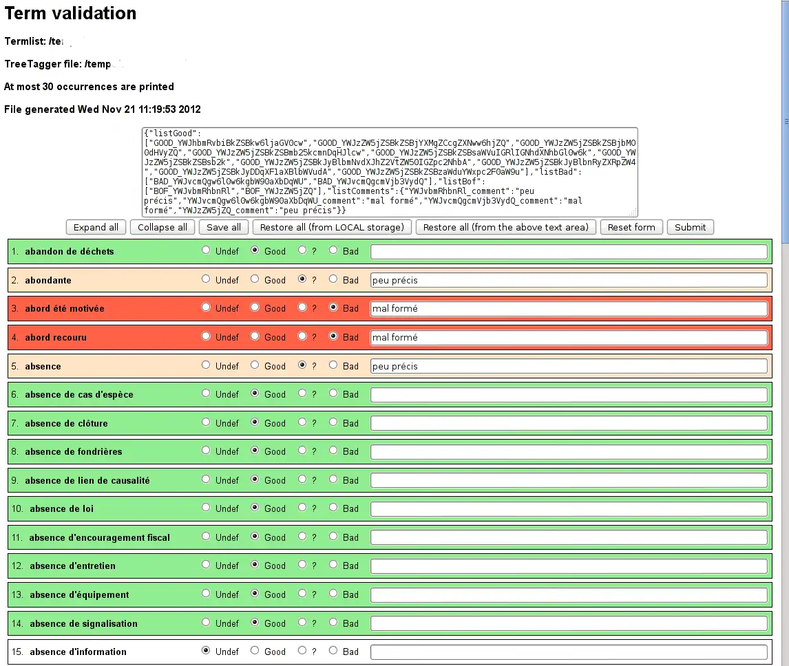 Download web tool or web app ValiTerms