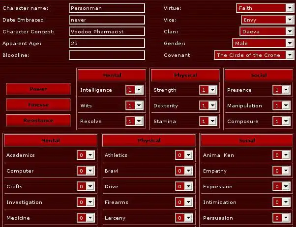 Download web tool or web app VampMan:  V:tR Character Manager to run in Linux online