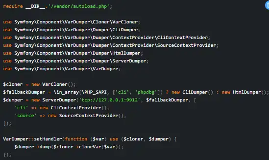 Download webtool of webapp VarDumper Component