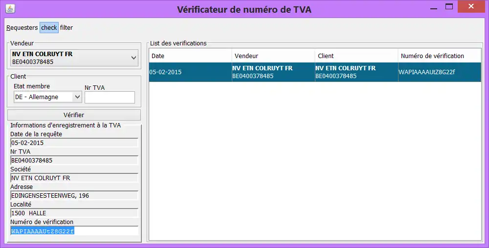 Download webtool of webapp VatChecker