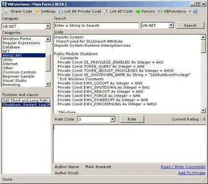 Download web tool or web app VBFunctions