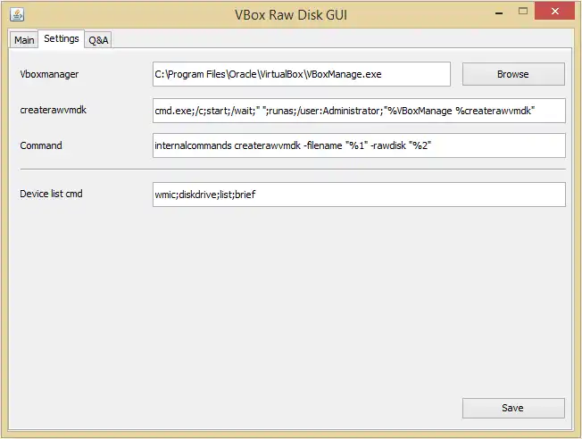 Download web tool or web app VBox Raw Disk GUI