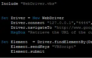 Scarica lo strumento web o l'app web VBScript - WebDriver