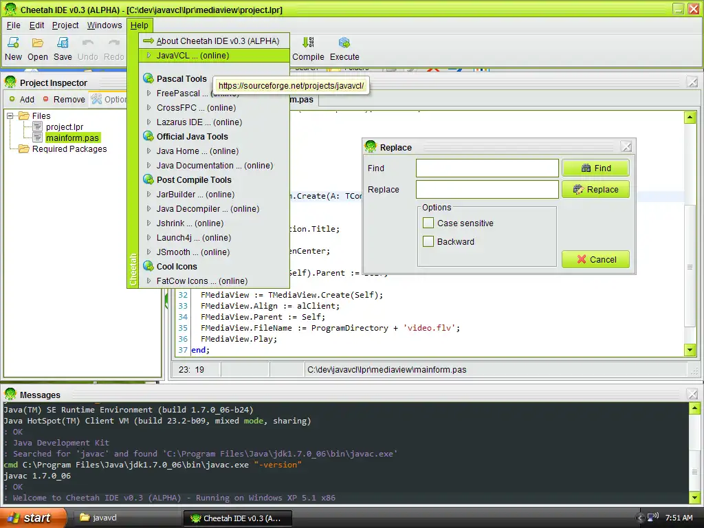 Scarica lo strumento web o l'app web VCL4J - Free Pascal VCL 4 Java/Android