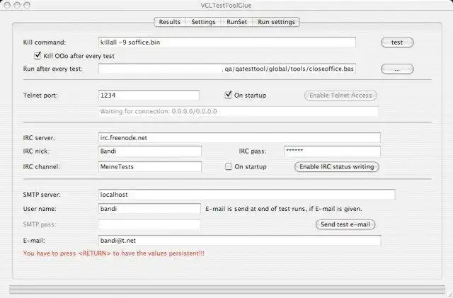 Scarica lo strumento web o l'app web VCL TestTool Glue