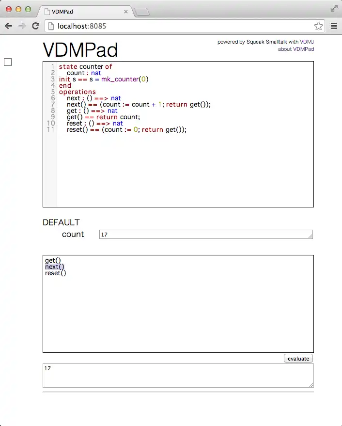 Download webtool of webapp VDMPad