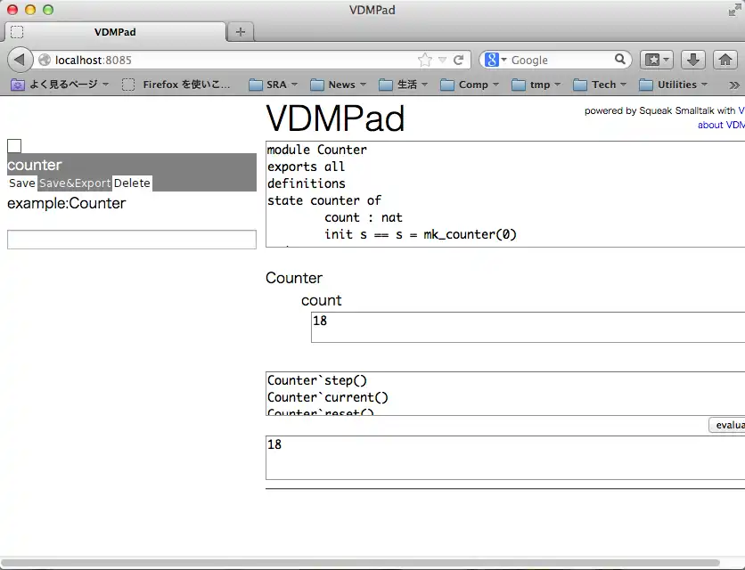 Download web tool or web app VDMPad