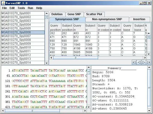 Download web tool or web app versusSNP to run in Windows online over Linux online