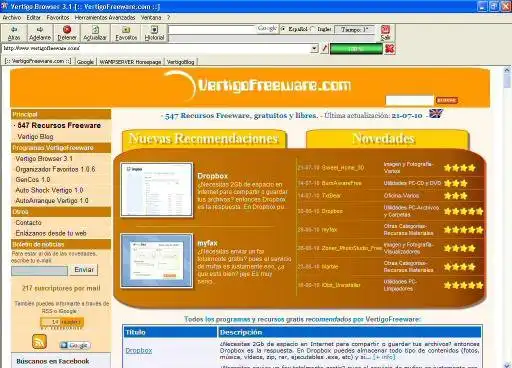 ดาวน์โหลดเครื่องมือเว็บหรือเว็บแอป VertigoBrowser