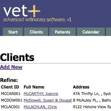 Download web tool or web app Vet+ to run in Windows online over Linux online