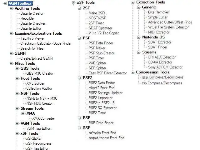 Download webtool of webapp VGMToolbox