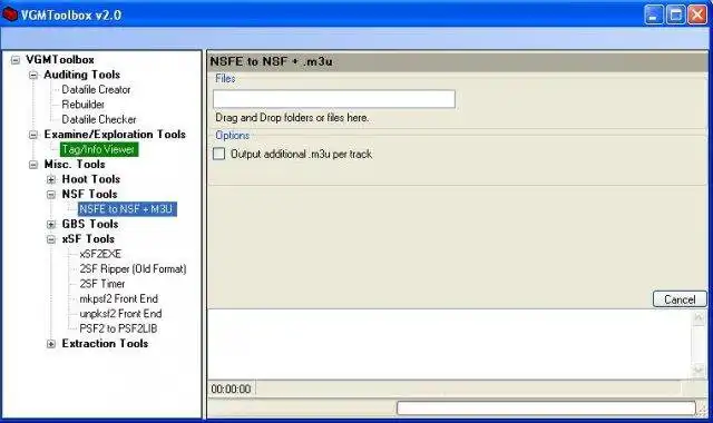 Завантажте веб-інструмент або веб-програму VGMToolbox для роботи в Windows онлайн через Linux онлайн