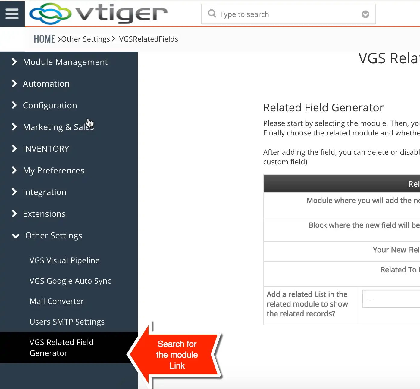 Unduh alat web atau aplikasi web VGS Related Field Generator
