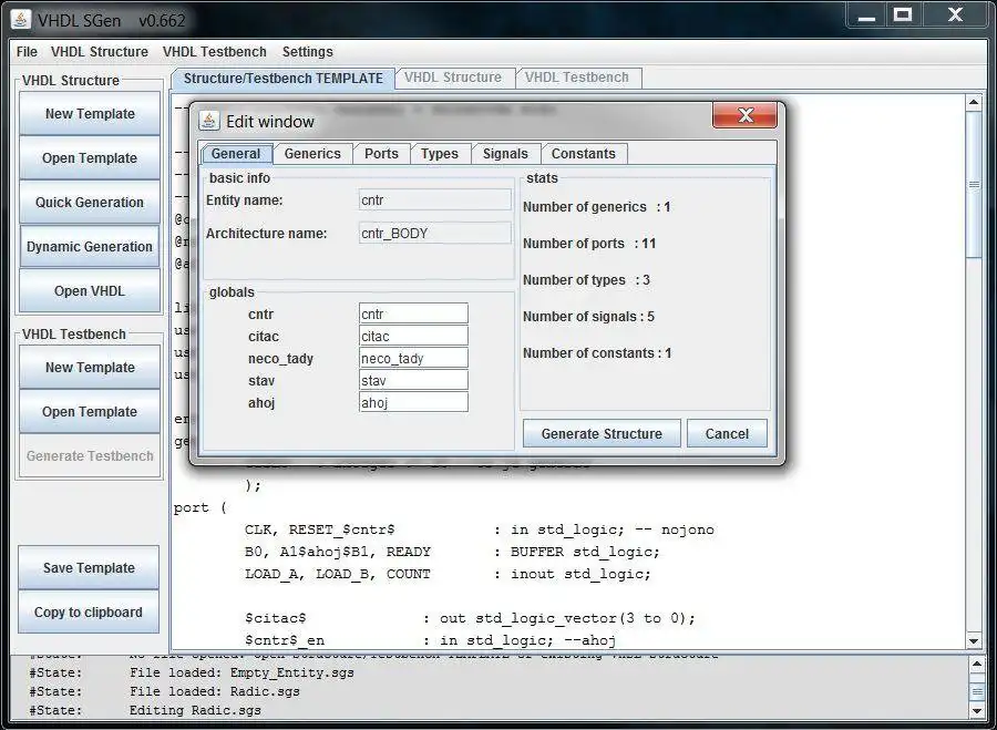 Descargar herramienta web o aplicación web VHDL SGen