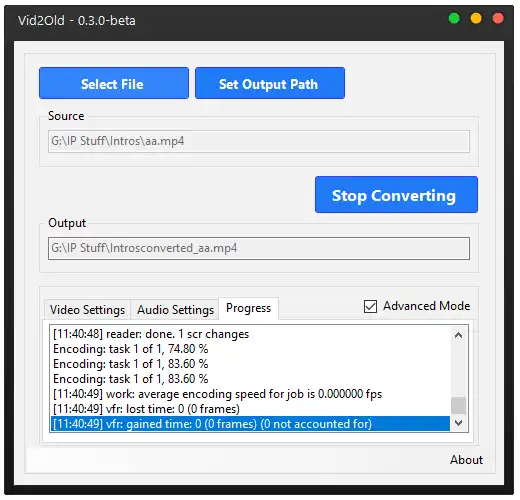 Download web tool or web app Vid2Old - H.265 to H.264 Converter