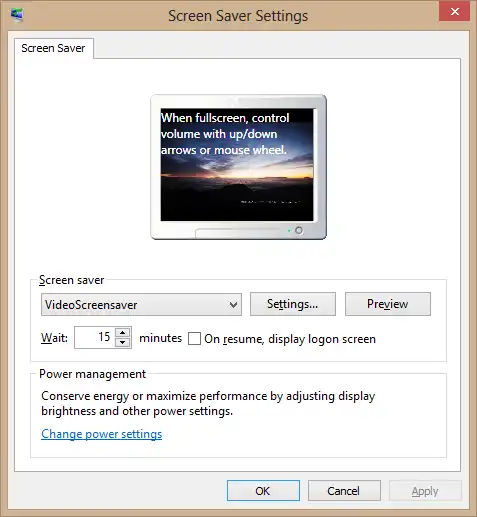 Download web tool or web app Video Screensaver