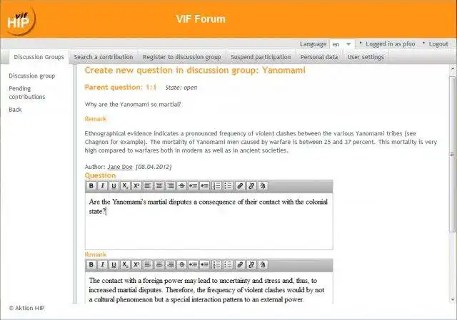 Download webtool of webapp VIF