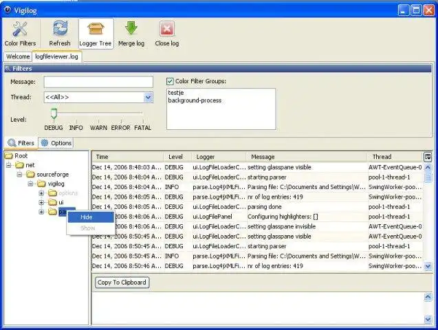 Download web tool or web app Vigilog