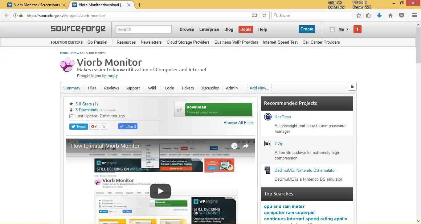 Download web tool or web app Viorb Monitor