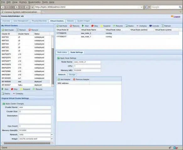 Download web tool or web app Virtual Cluster -- Corona to run in Linux online