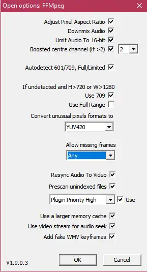 Download web tool or web app Virtualdub FFMpeg Input Plugin