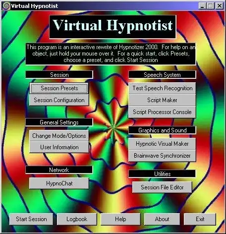 Muat turun alat web atau aplikasi web Virtual Hypnotist