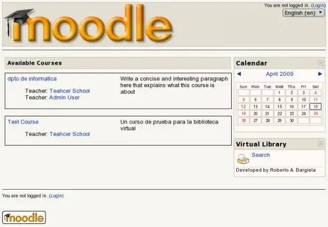 Tải xuống công cụ web hoặc ứng dụng web Thư viện ảo cho Moodle