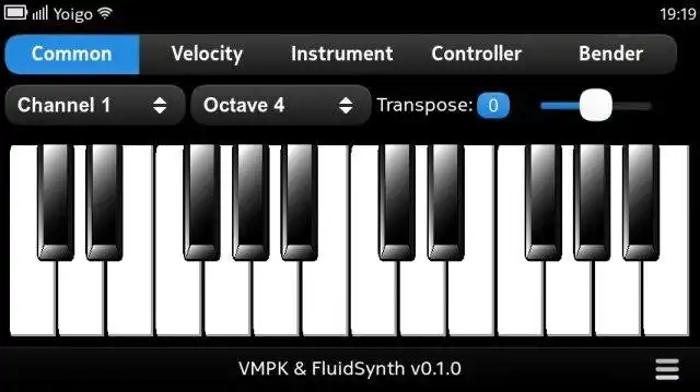 Загрузите веб-инструмент или веб-приложение Virtual MIDI Piano Keyboard