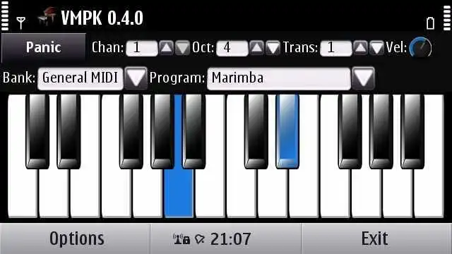 Baixe a ferramenta da web ou o aplicativo da web Teclado de piano virtual MIDI