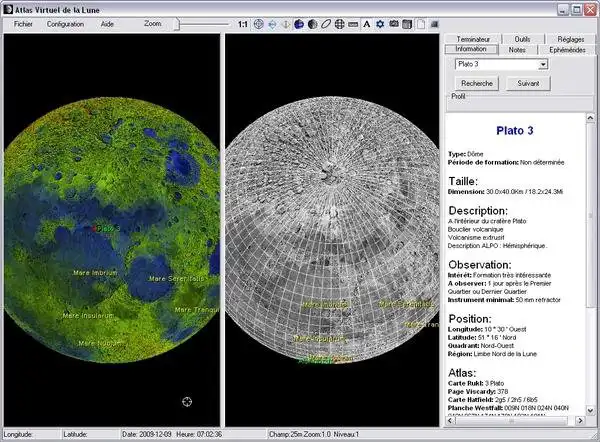 Загрузите веб-инструмент или веб-приложение Virtual Moon Atlas