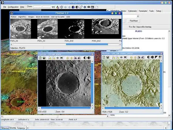 قم بتنزيل أداة الويب أو تطبيق الويب Virtual Moon Atlas