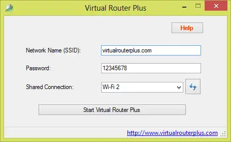 Scarica lo strumento Web o l'app Web Virtual Router Plus Windows Wifi Hotspot
