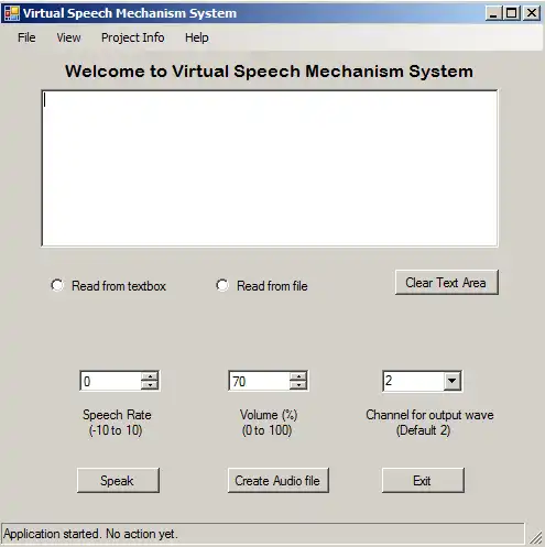 Download web tool or web app Virtual Speech Mechanism System