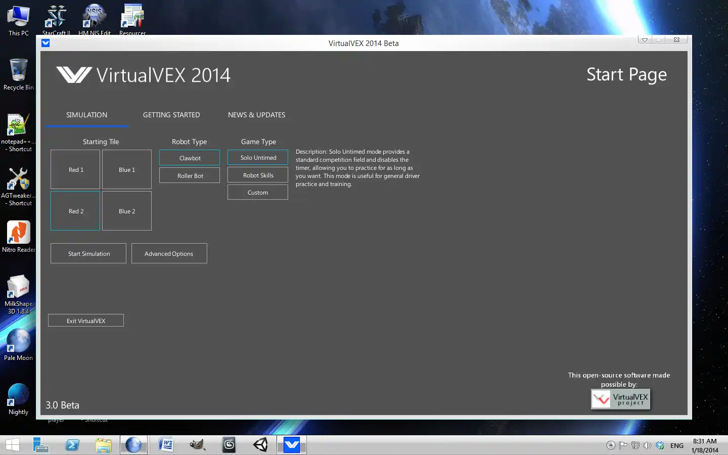 Download web tool or web app VirtualVEX to run in Linux online