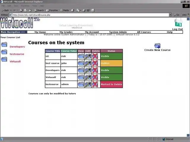 Download web tool or web app Virtucoll Virtual Learning Environment