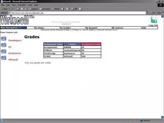 Download web tool or web app Virtucoll Virtual Learning Environment