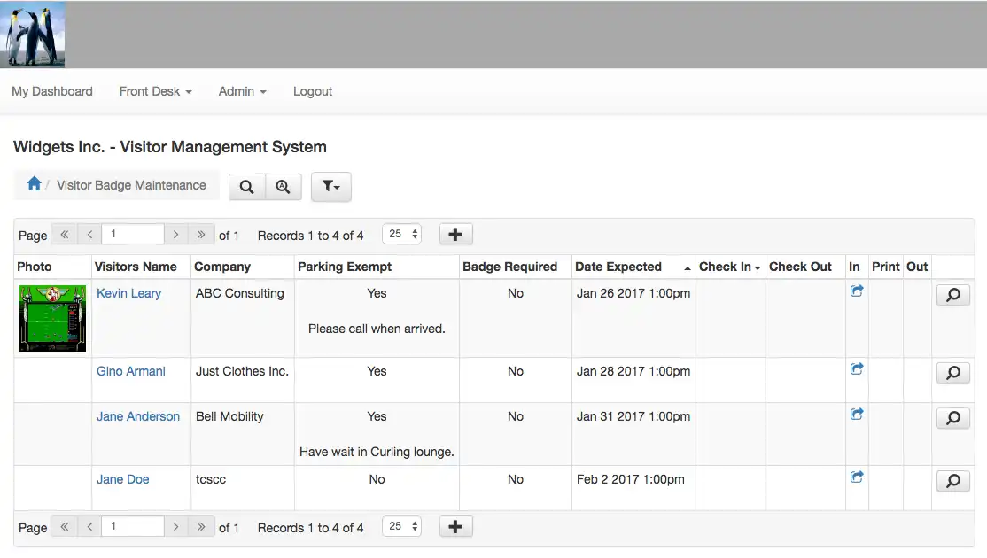 Download web tool or web app Visitor ID Management System