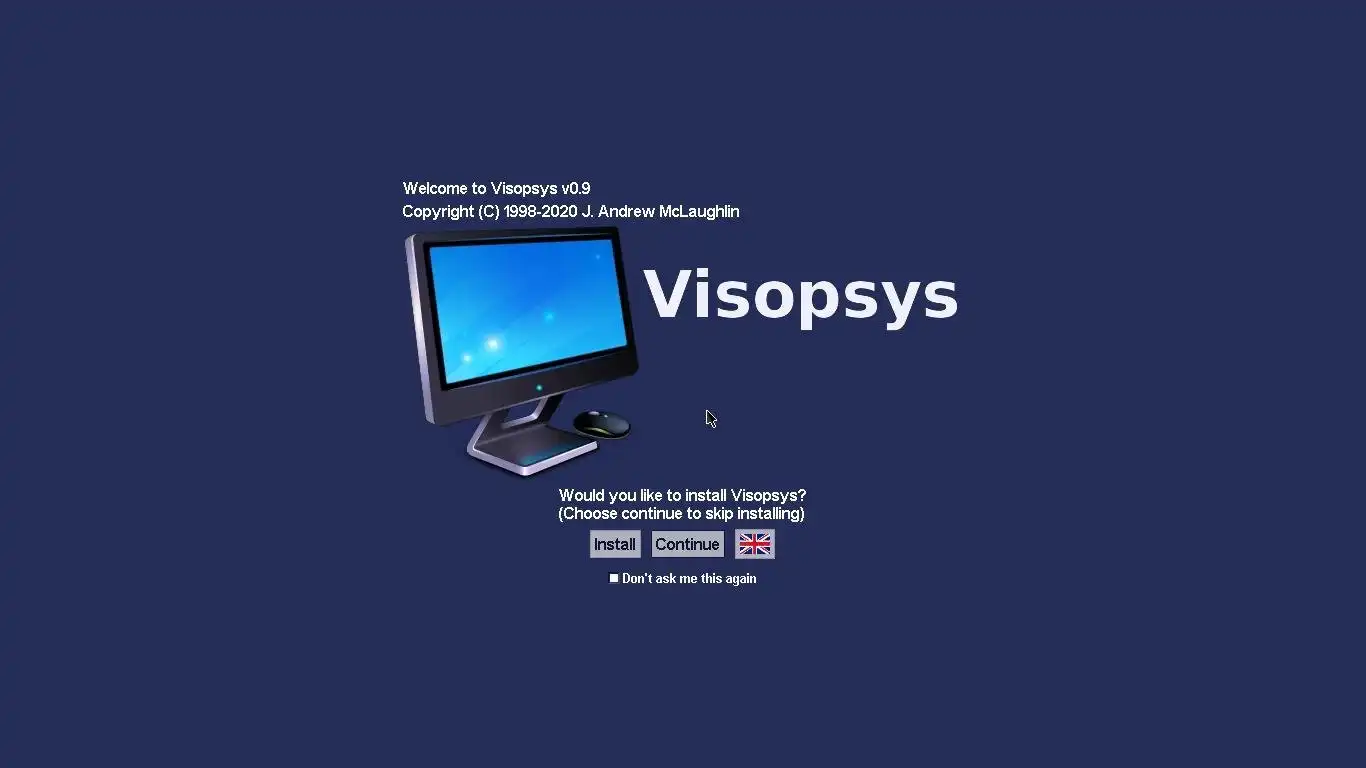 Завантажте веб-інструмент або веб-програму Visopsys