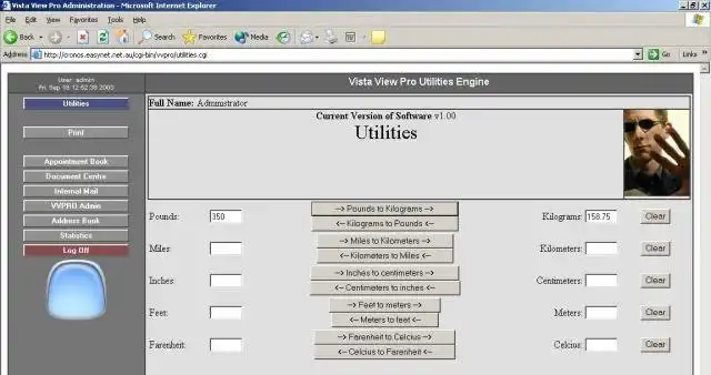 Download web tool or web app Vista View Pro