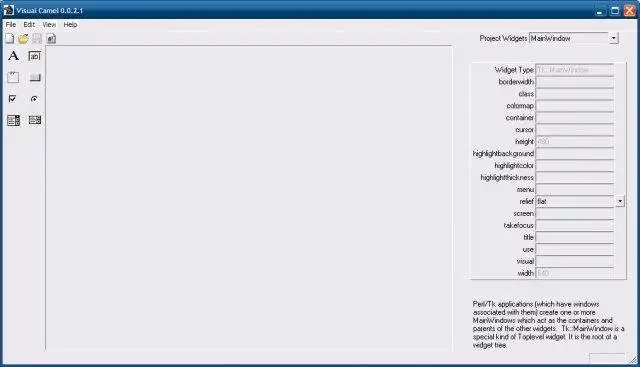 Download web tool or web app VisualCamel - WYSIWYG Perl/Tk GUI Design
