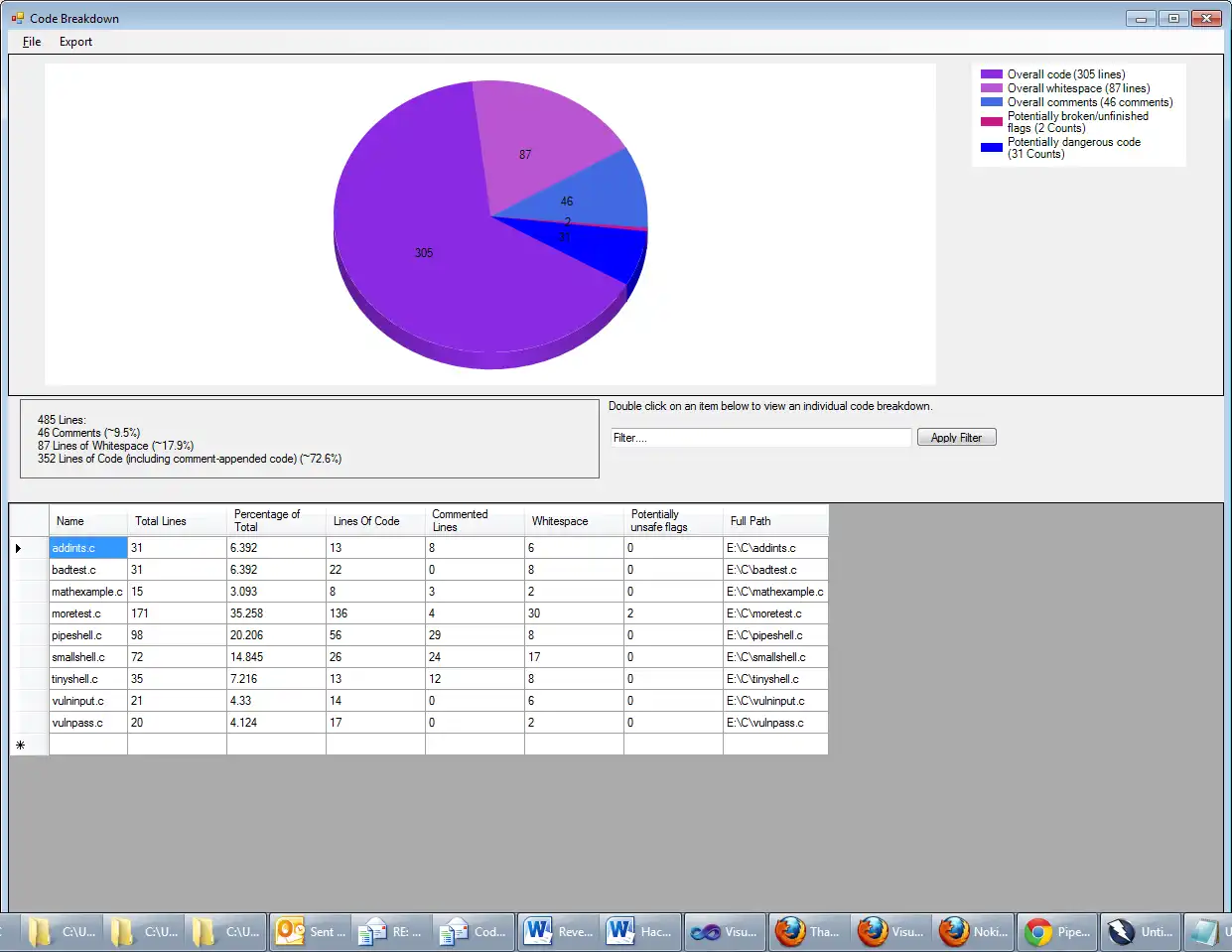 Download web tool or web app VisualCodeGrepper V2.2.0