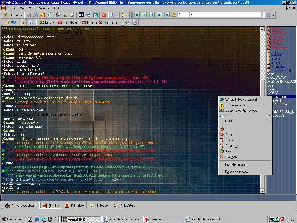 ابزار وب یا برنامه وب Visual IRC را دانلود کنید