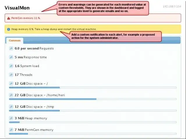 قم بتنزيل أداة الويب أو تطبيق الويب VisualMon