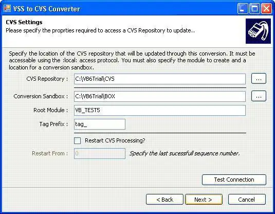 Download web tool or web app Visual Source Safe to CVS Converter