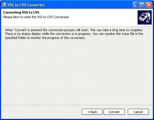 Download web tool or web app Visual Source Safe to CVS Converter