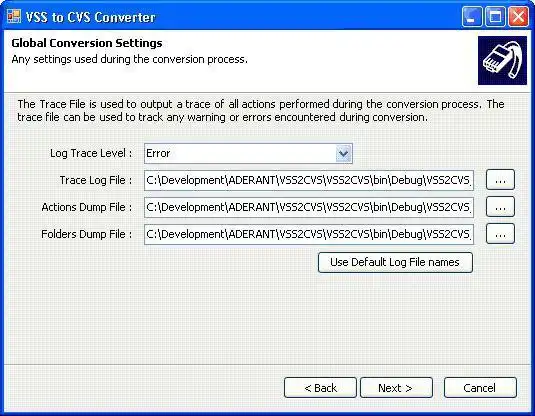 Download web tool or web app Visual Source Safe to CVS Converter