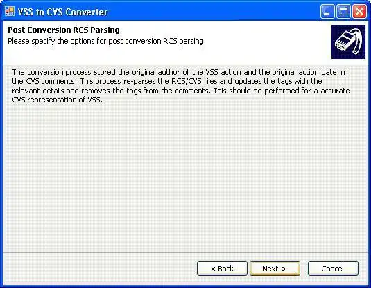 Download web tool or web app Visual Source Safe to CVS Converter