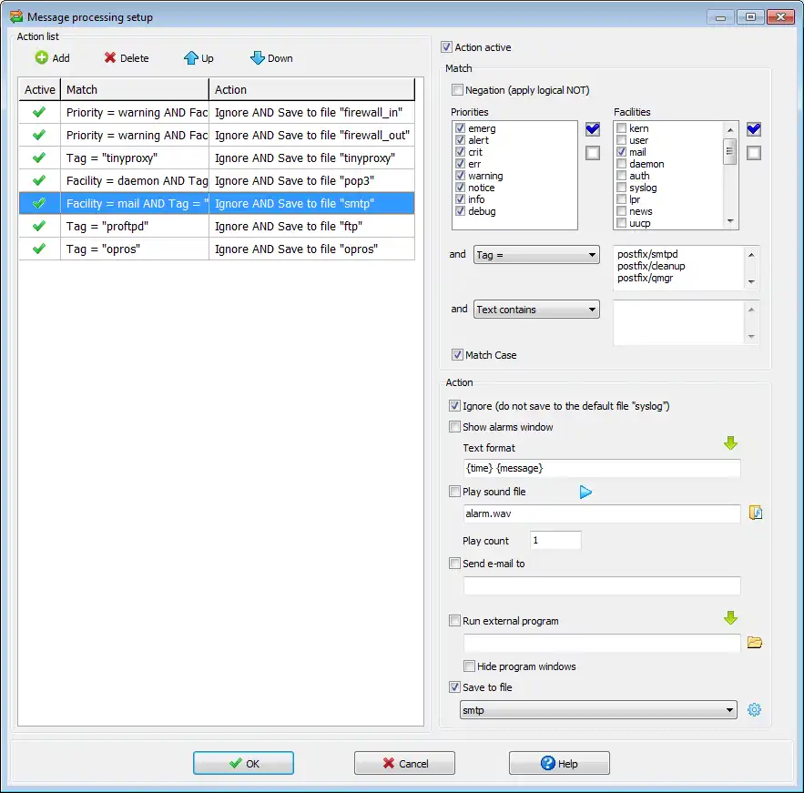 Baixe a ferramenta da web ou o aplicativo da web Visual Syslog Server para Windows