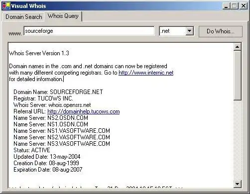 Завантажте веб-інструмент або веб-програму Visual WHOIS