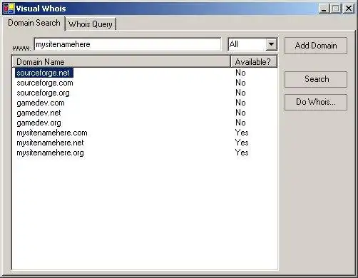 Download web tool or web app Visual WHOIS
